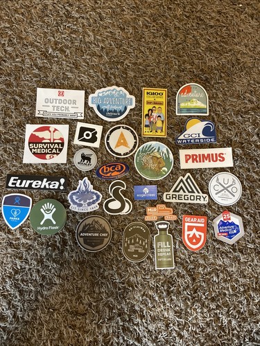 26 Backpacking Stickers Brunton Hydro Flask Gregory Outdoor Tech Benchmade Miir