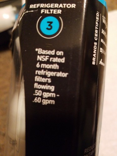 Whirlpool EveryDrop EDR3RXD1 Refrigerator Water Filter #3- White. 3 unit lot