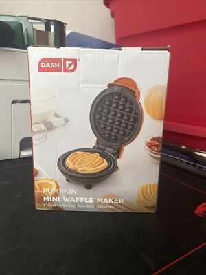 Dash DMWP001OR Mini Waffle Maker Machine for Pumpkin Shaped Individual Waffle...