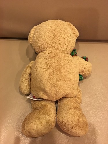 TY Pluffies Beary Merry Christmas Brown Plaid Bear 2005 Plush Stuffed Animal Toy