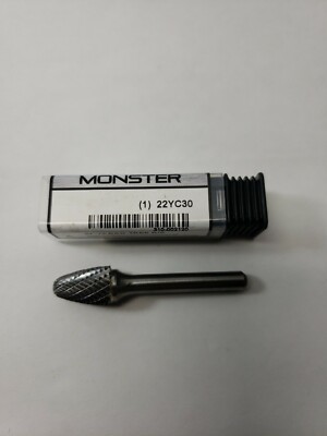 Monster SF-13 Tree Shape Radius 1/2''DIA  USA Carbide Burr Single Cut 22YC30