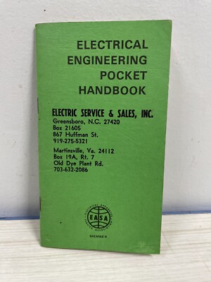 Vintage 1960s Electrical Engineering Pocket Handbook EASA Electric service 