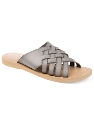 

JOURNEE COLLECTION Женские серые серые шлепанцы без задника Danni Dress Basket, Серый, DANNI-SANDAL