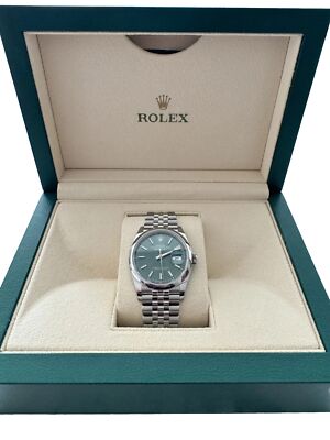 Rolex Datejust 36mm 126200 Steel Mint Green Dial Automatic Watch B&P 2024