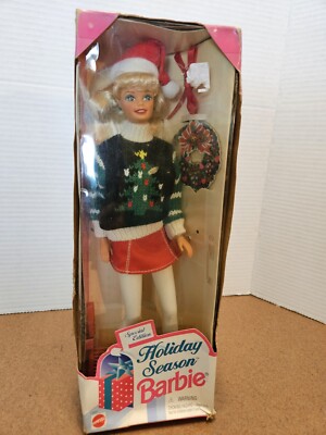 Vintage NIB Mattel 1996 Special Ed. Holiday Season Barbie Christmas Ugly Sweater