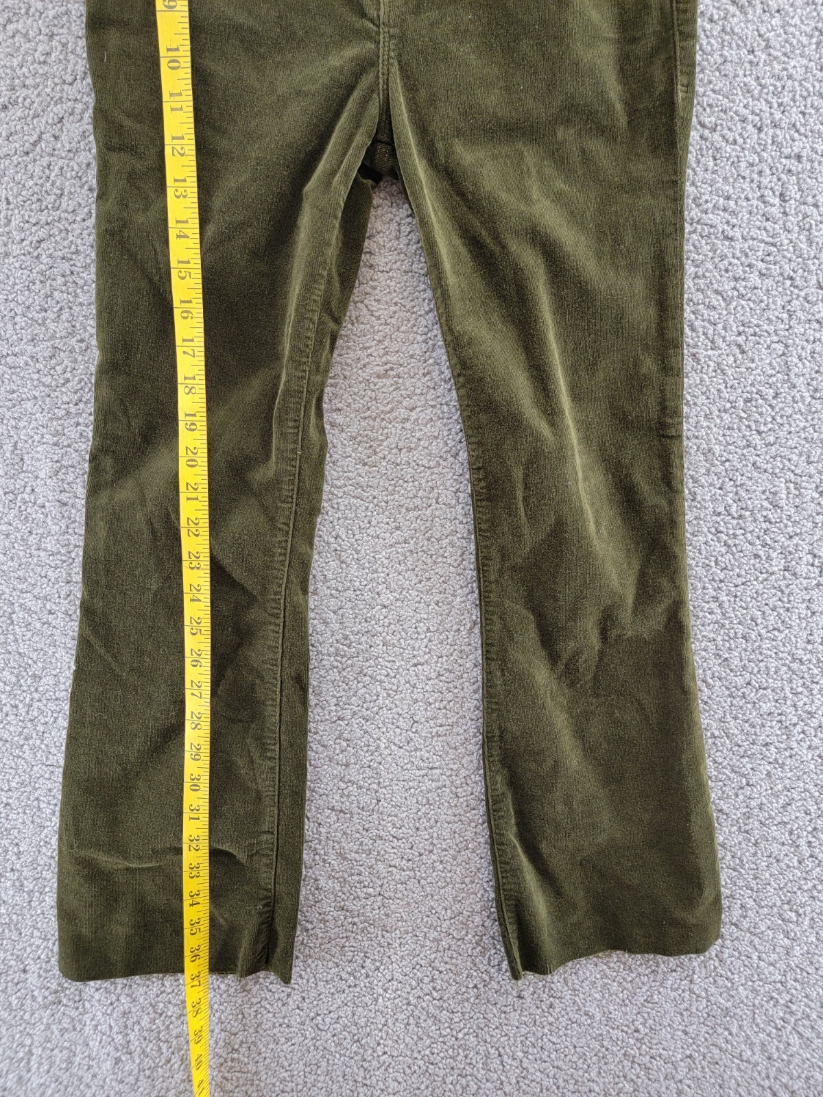 FRAME Le Crop Mini Bootcut Jeans Women's 26 Surplus Corduroy Button Zip Closure - Picture 9 of 17