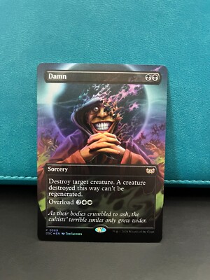 Damn ~ BORDERLESS FOIL ~ MTG Duskmourn DSC Commander ~ NM/Pack Fresh!