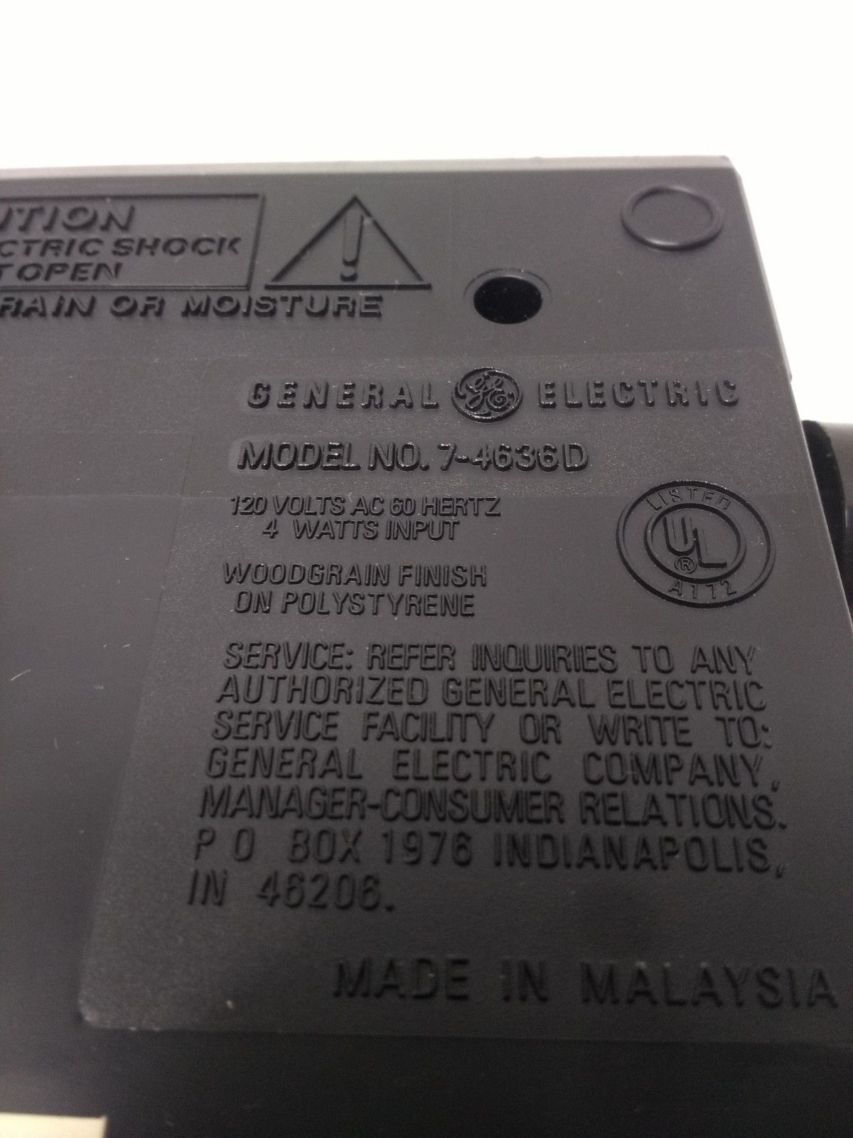 Retro GE General electric radio alarm clock 7 4636d battery backup 2 wake times