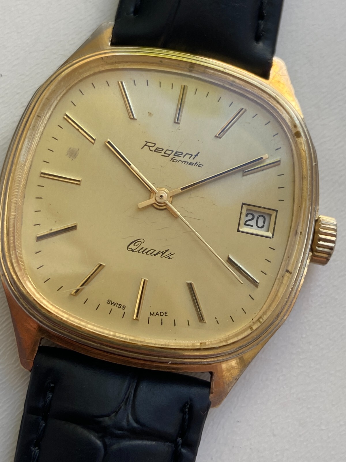 VINTAGE MEN'S WATCH REGENT FORMATIC DATE QWARTZ 1983 SWISS 6 VINTAGE MEN'S WATCH REGENT FORMATIC DATE QWARTZ 1983 SWISS 6