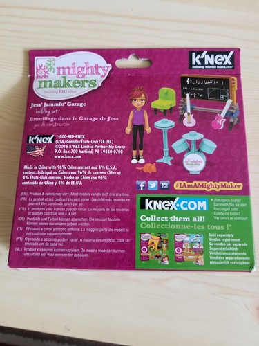 K'Nex Mighty Makers Jess Jammin Garage Building Set 46 Pc 7+