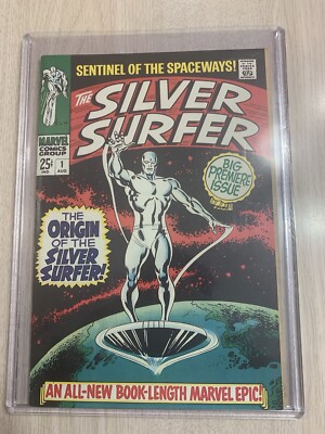 SILVER SURFER 1 FACSIMILE COVERS RARE 1968 LEE & BUSCEMA ORIGIN SURFER & WATCHER