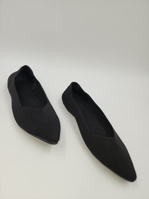 CUCCOO Basic Point Toe Black Ballet Women's Size US 9.5  EU 41