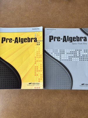 A Beka Pre-Algebra Solution Key  And Quiz/test Key; Third edition