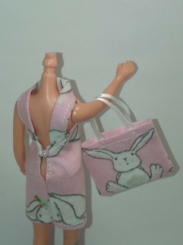 Topper Dawn Doll Easter Bunny Mini Dress & Bag Item 357