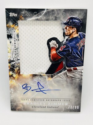 Bradley Zimmer 2018 Topps Inception Baseball Auto Relic /99 Cleveland Colorado