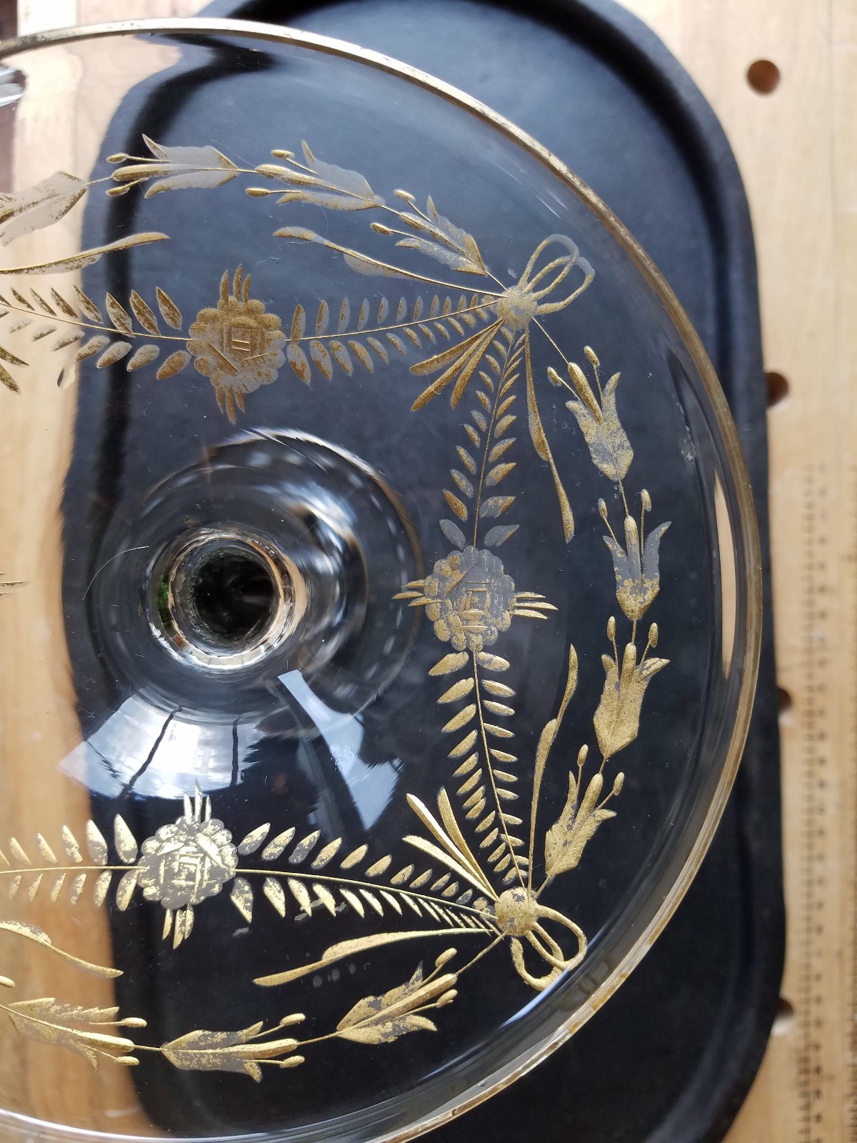 ELEGANT , lead glass ,  COMPOTE , cut glass , TALL