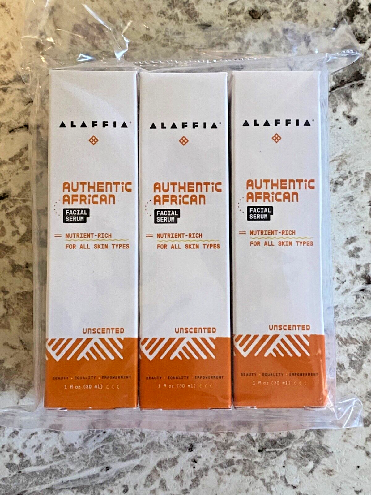 3 Alaffia Authentic African FACIAL SERUM Nutrient Rich Shea Butter Aloe