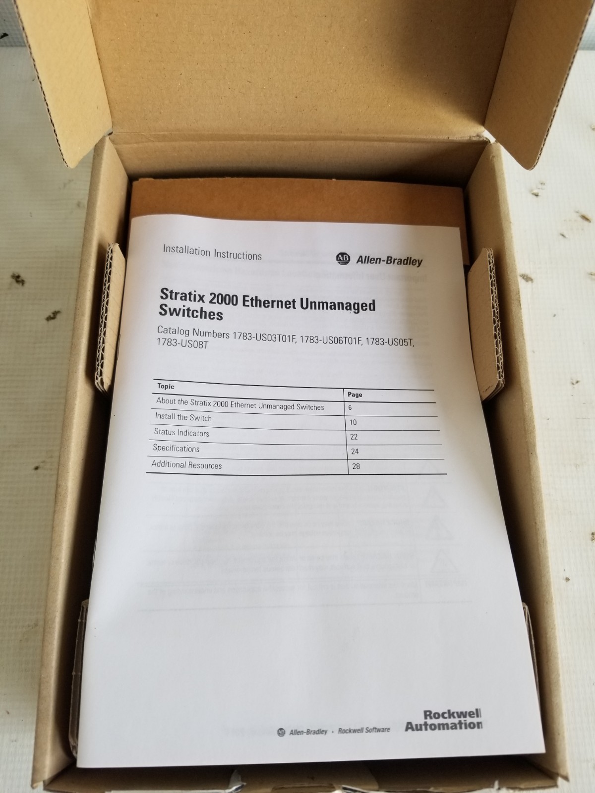Allen-Bradley 178US05T, Stratix 2000 Ethernet Unmanaged Switch