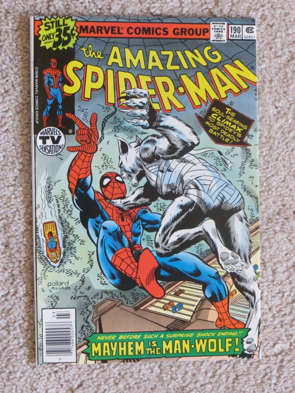 Marvel Comics 1979 Amazing Spider-Man 190 vs Man-Wolf - John