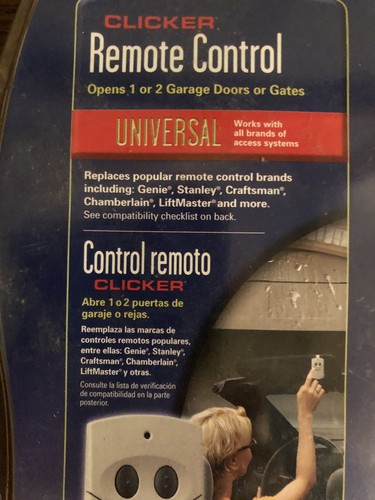 Clicker Chamberlain CLT1 D 2-Button Remote Control Universal Garage Door Opener