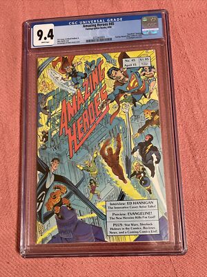 Amazing Heroes #45 CGC 9.4, Teenage Ninja Mutant Turtles Preview, Fantagraphics!