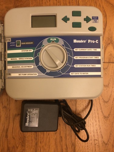 Hunter Pro-C PCC-900i sprinkler irrigation timer controller  w/power supply
