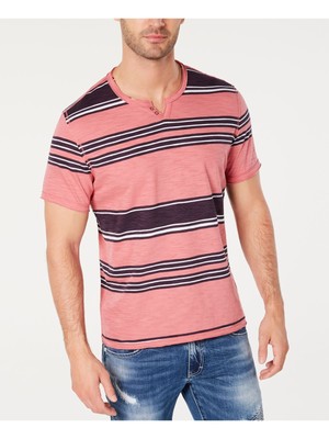 

INC Мужская розовая рубашка с цветными блоками и V-образным вырезом, Розовый, 100050154