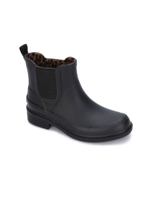 

KENNETH COLE Женские черные непромокаемые ботильоны с анималистическим принтом и двусторонними ботинками, размер  м, Черный, GEN RAIN CHELSEA