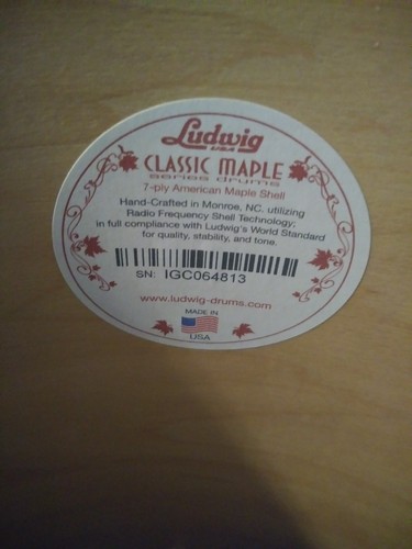 Ludwig Classic Maple Pro Beat Drum Set Green Sparkle 24,16,13 7 ply