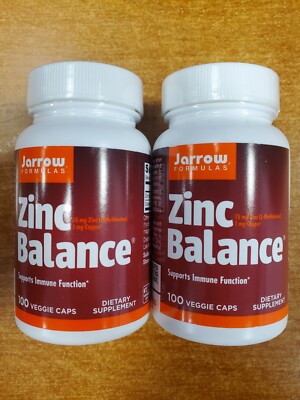 2 Pack: Jarrow Formulas Zinc Balance 15mg Capsule 100 Count ea Exp. 1/31/25 E3C