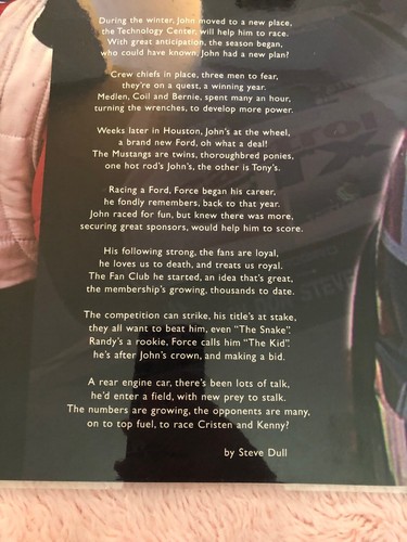 Vintage 1997 Castrol Oil John Force A New Beginning By Steve Dull poster