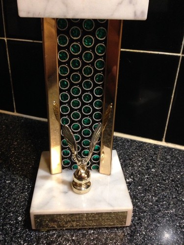 Vintage Bowling Trophy Marble Base 10