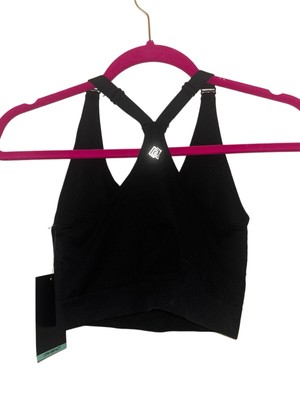 Zelos Seamless Small Adjustable Racerback Black Sports Bra
