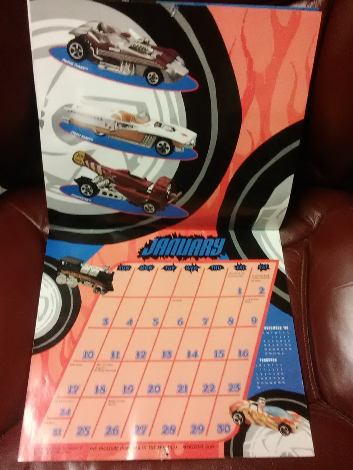 Hot Wheels 1999 - 16 Month Calendar