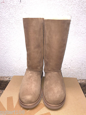 Pre-owned Ugg Bailey Bow Triplet Tall Chestnut Women Usa 9 / Eu 40 / Uk 7.5 - In Brown