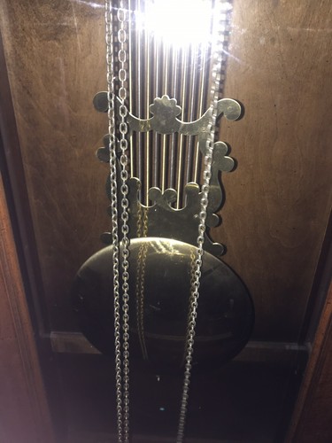 Beautiful Howard Miller Tempus Fugit Grandfather Clock Cherry 610-232 EUC