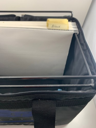 Vintage Retired Creative Memories Paper Organizer Tote w/ Hanging Folders