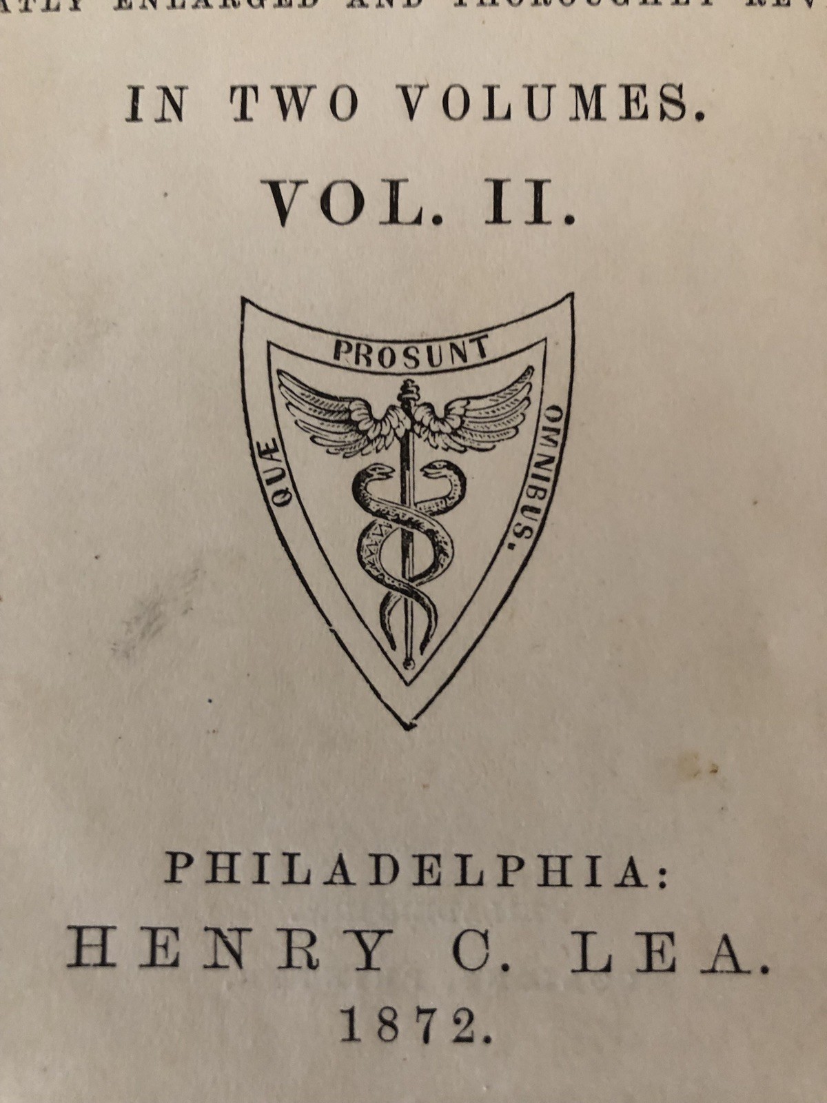 Antique Medical Book.  System Of Surgery By Gross Vol 1&2. 1872