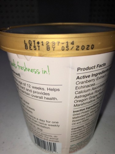 NaturVet CRANBERRY Relief and Echinacea Soft Chew Dog Urinary Tract 60 count Cup