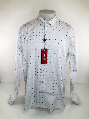 LUCHIANO VISCONTI / SPORT EDITION - NEW w TAGS - PAISLEY / Geometric XL Shirt