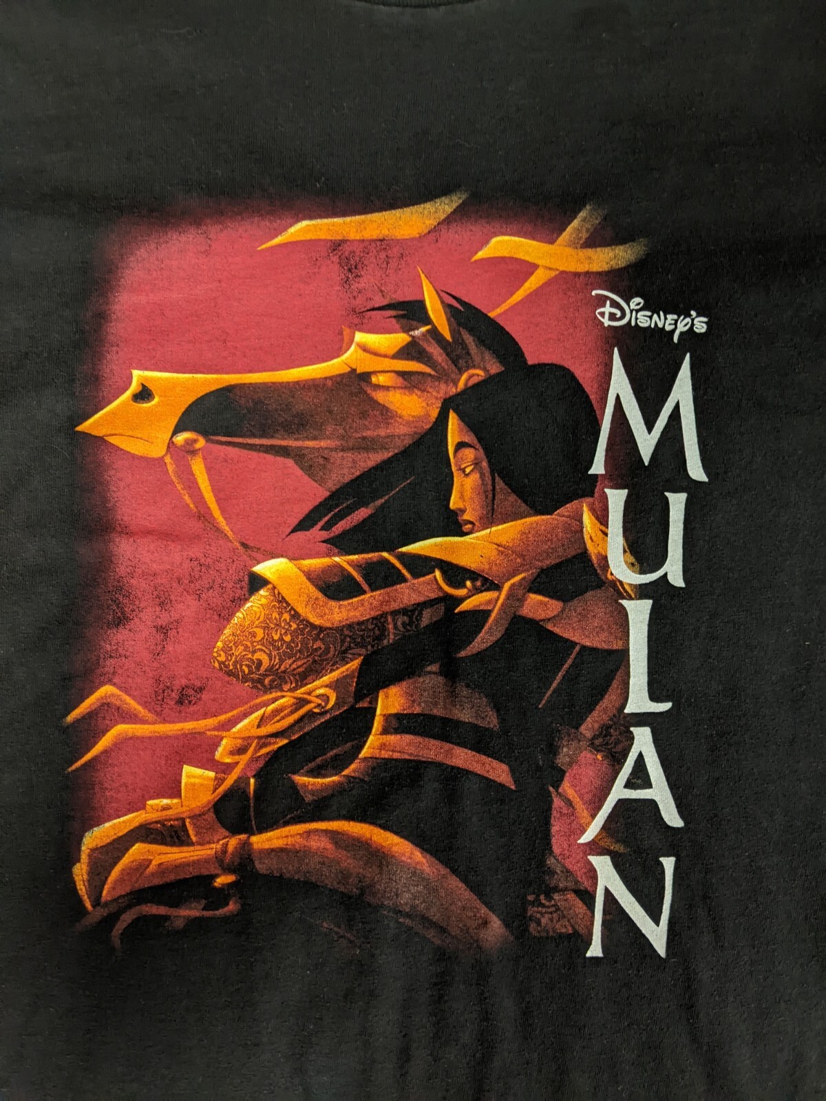 Vintage The Disney Store Mulan Black T-Shirt Size XL VTG Vintage The Disney Store Mulan Black T-Shirt Size XL VTG