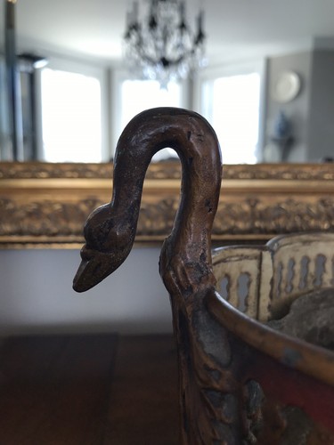 Antique French Tole Planter/Cache