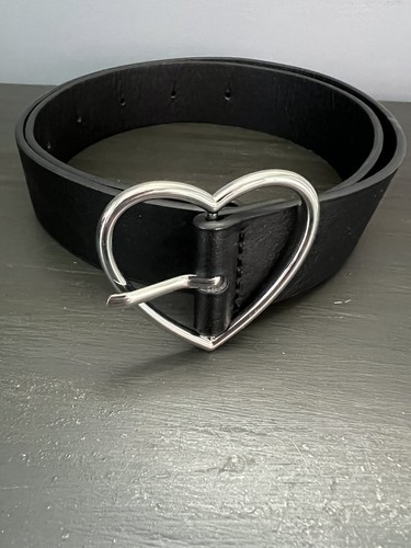 One Size Brandy Melville Black Vegan Leather Silvertone One Size Brandy Melville Black Vegan Leather Silvertone