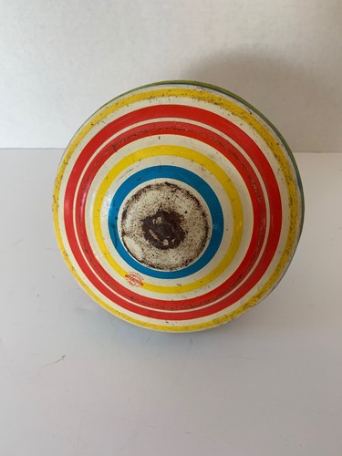 Spinning Top Vintage Ohio Art Tin Litho 