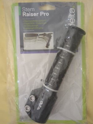 Delta Stem Raiser PRO Black 1-1/8'' Diameter A-Head Stem Handlebar Riser up 4.6''