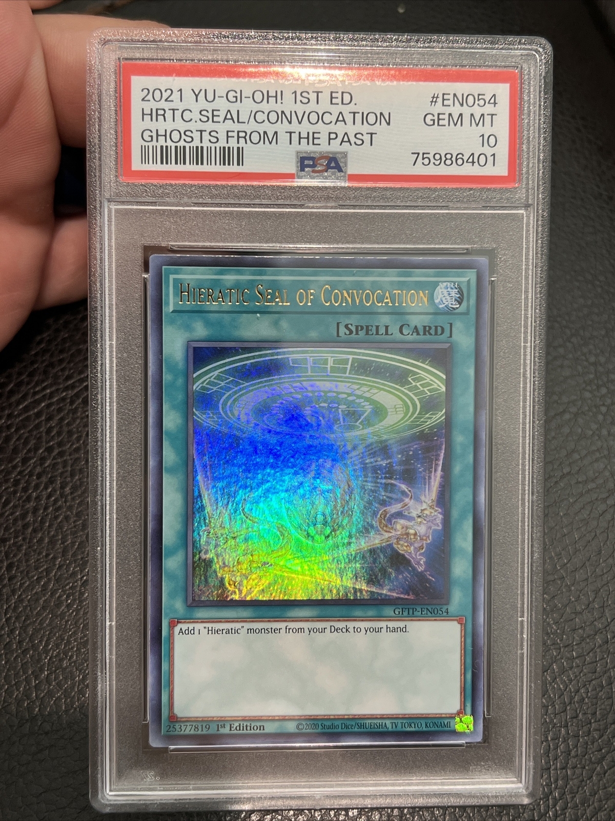 YuGiOh Hieratic Seal of Convocation - GFTP-EN054 - Ultra Rare 1st Edition PSA 10