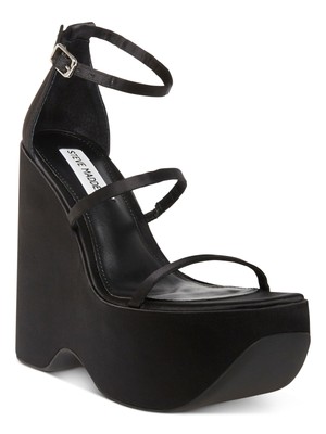 

STEVE MADDEN Женские черные босоножки на танкетке с разным носком и платформой 2-1/2 дюйма, 8 м, Черный, VARI04S1