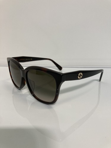 Pre-owned Gucci Gg0800sa 003 Havana Woman Plastic Sunglasses