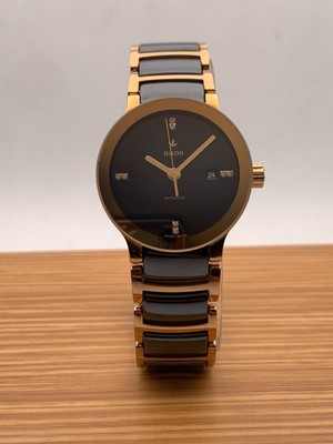 RADO CRYSTAL SERIES R30183712 WOMEN'S WATCH 28MM AUTOMATIC BLACK DIAMONDS DIAL