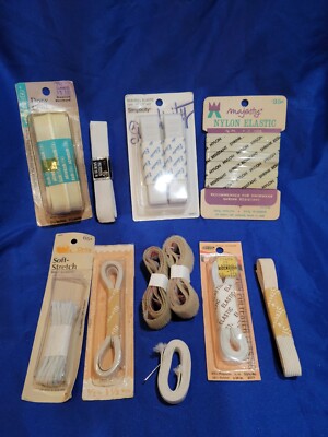 Vintage Sewing Lot NIP Elastic Various Sizes By Dritz Simplicity Majesty